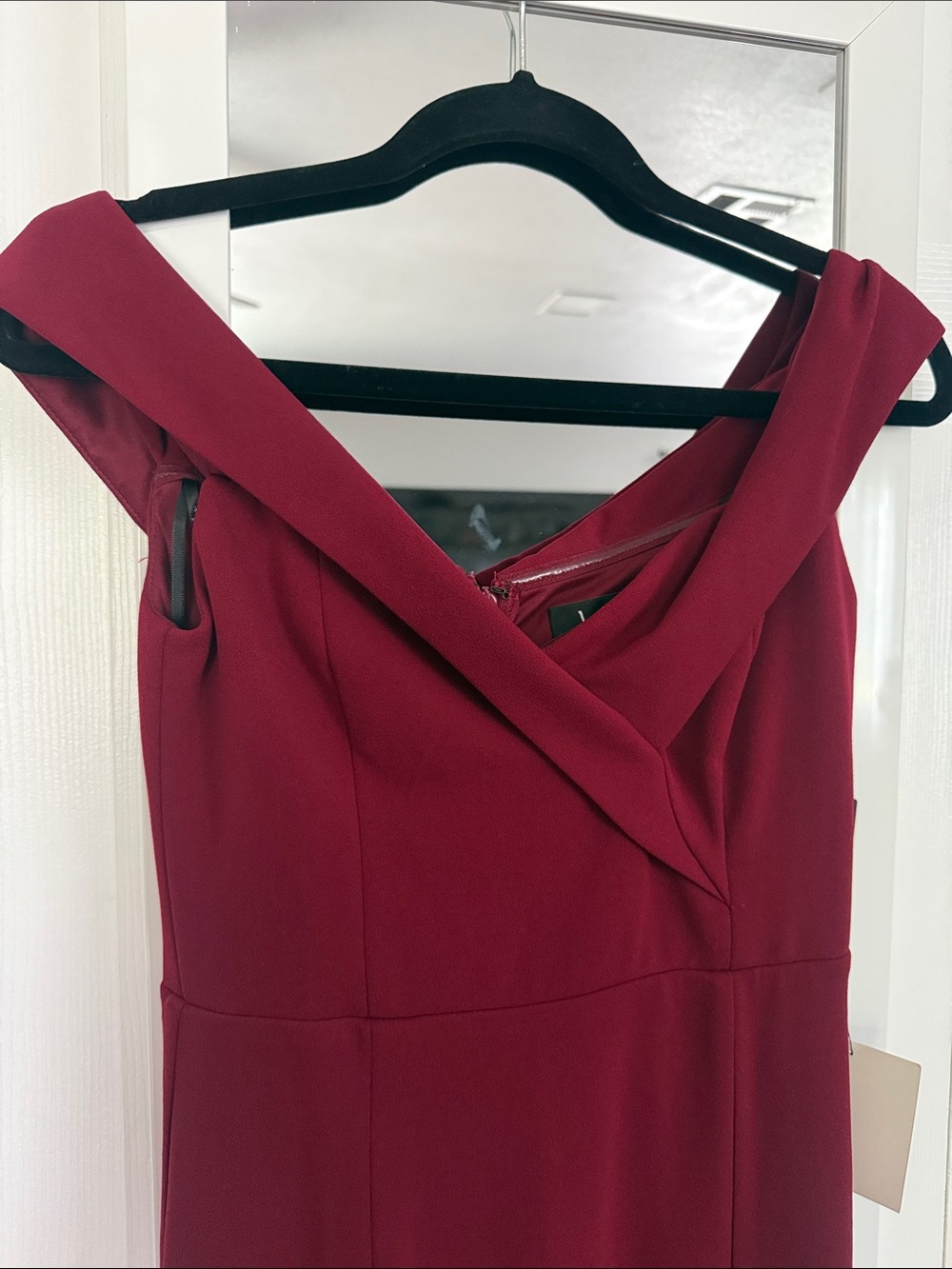 Lulus Song Of Love Wine Red Off-The-Shoulder Maxi Dress - Picture 8 of 9